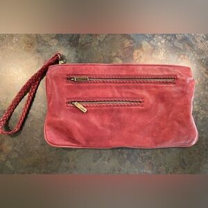 HOBO - Red Leather Clutch Bag